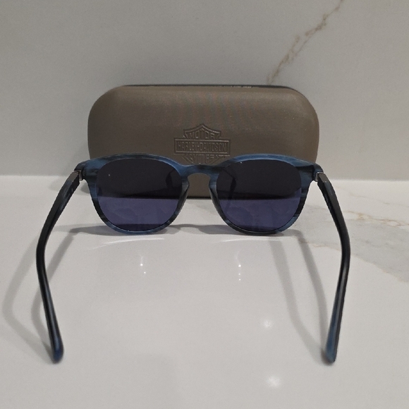NWOT Men's Blue Harley-Davidson Sunglasses with Case - Picture 6 of 9